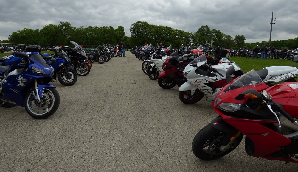 Motorcycle parking at Road America