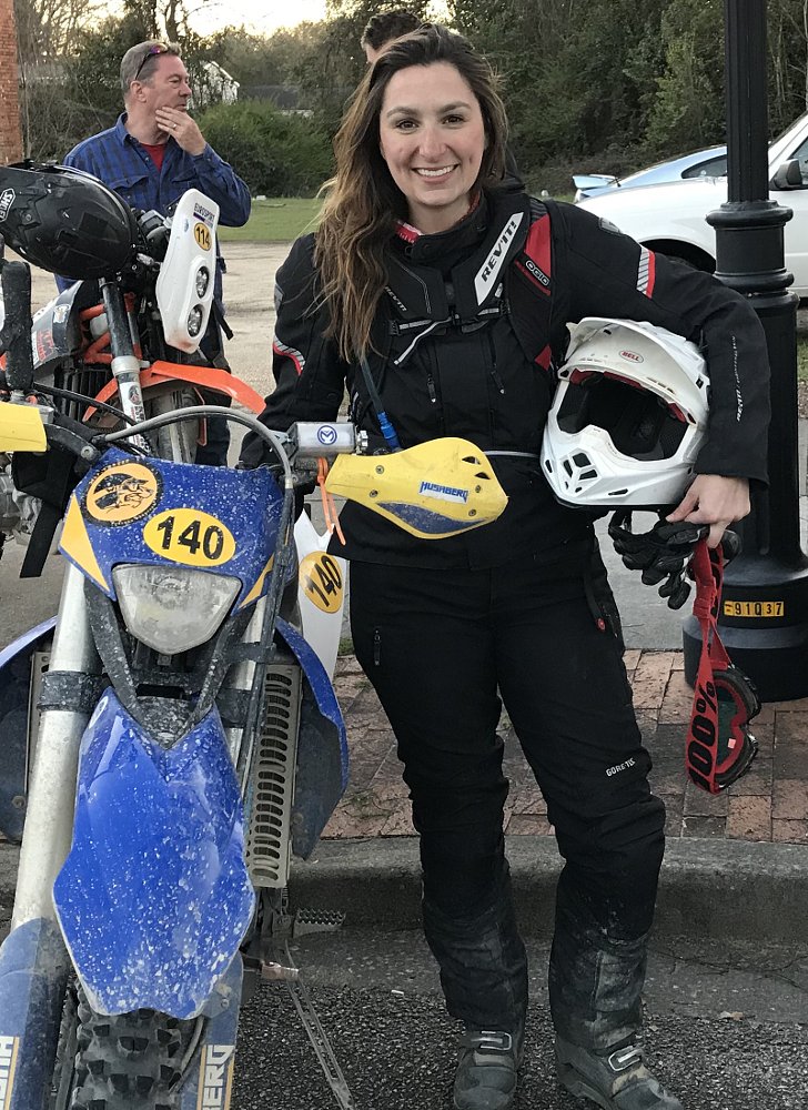 Amelia at the finish