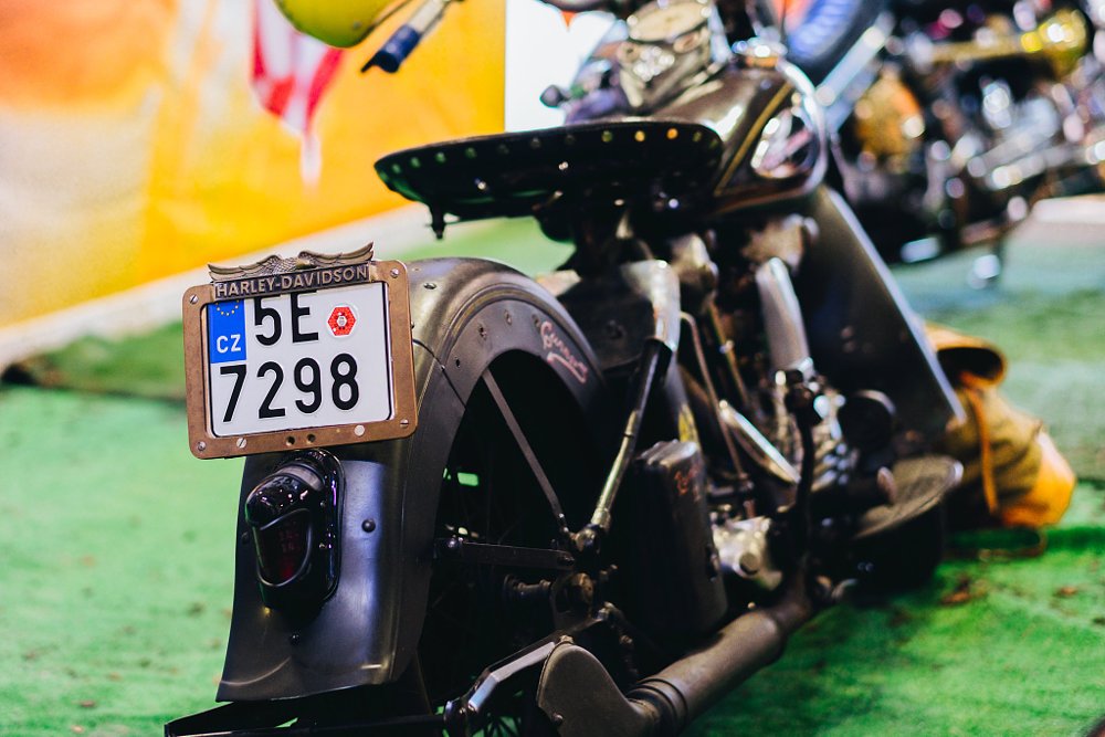 Harley-Davidson motorcycle in Prague