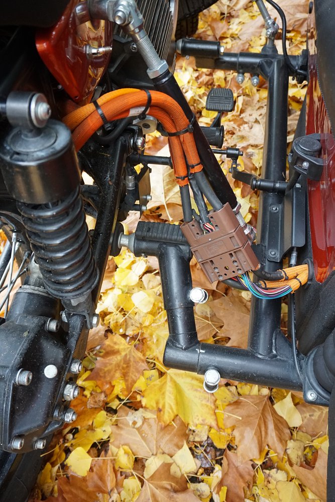 Ural EV prototype wiring and motor