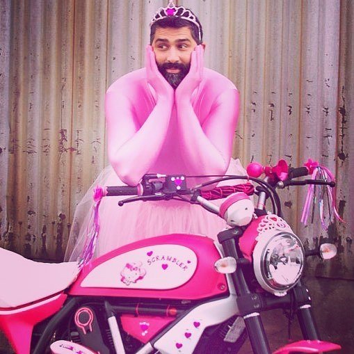 Arun Sharma in pink
