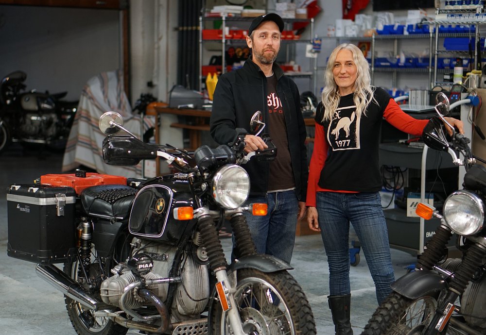 Daric Cheshire and Mica Grohn and their BMWs