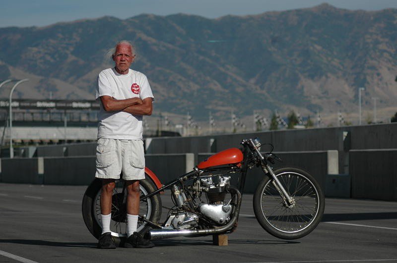 Nira Johnson and his drag bike