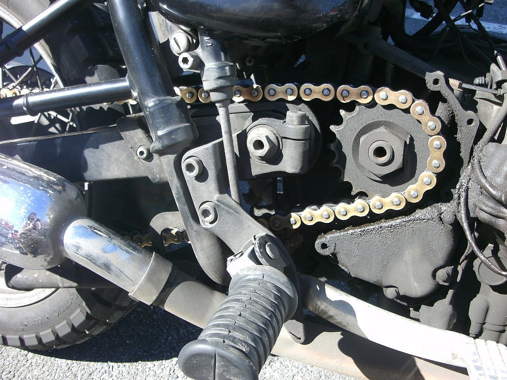 Motorcycle chain maintenance