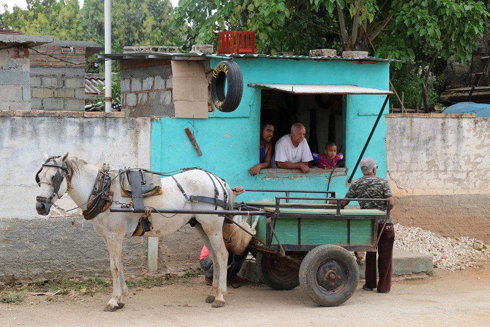 horse and cart in Cuba