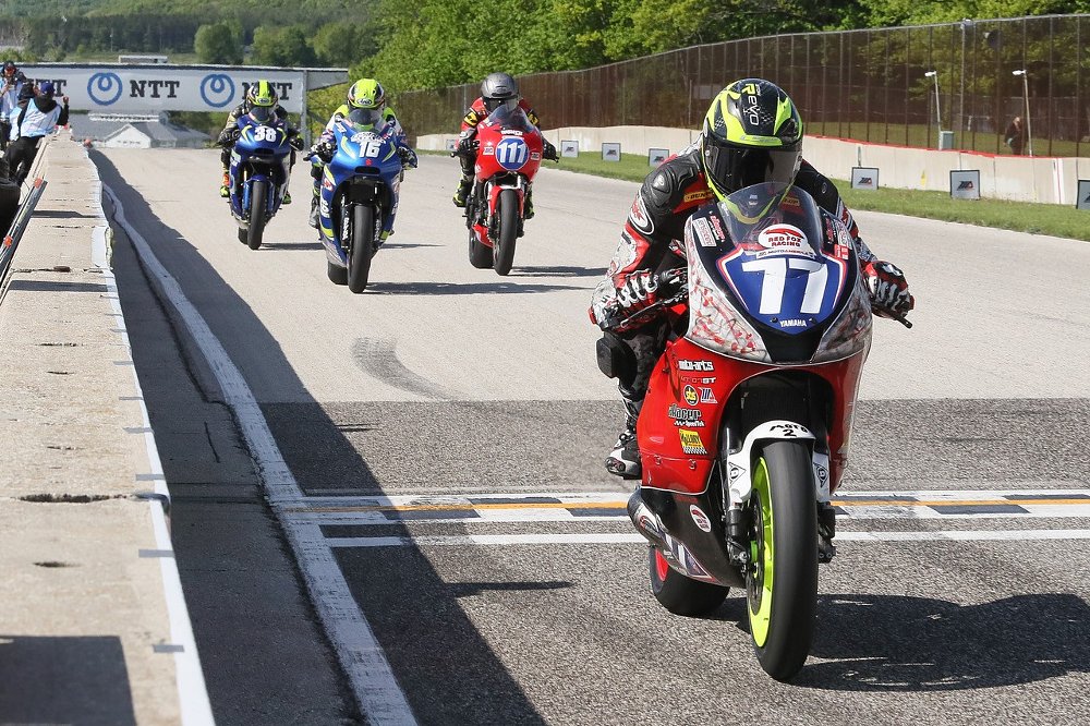 Finish line at Twins Cup race