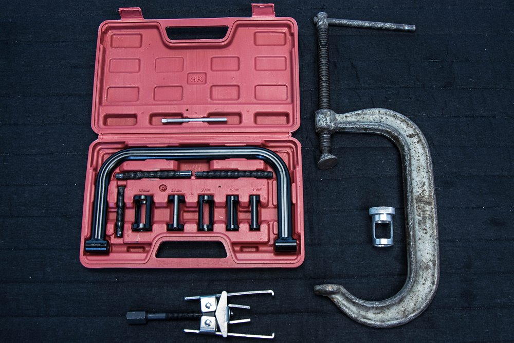 Various valve spring compressors