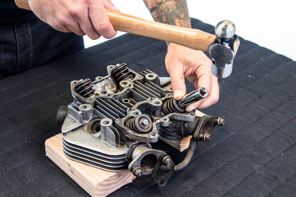 Removing valve with just a socket and hammer