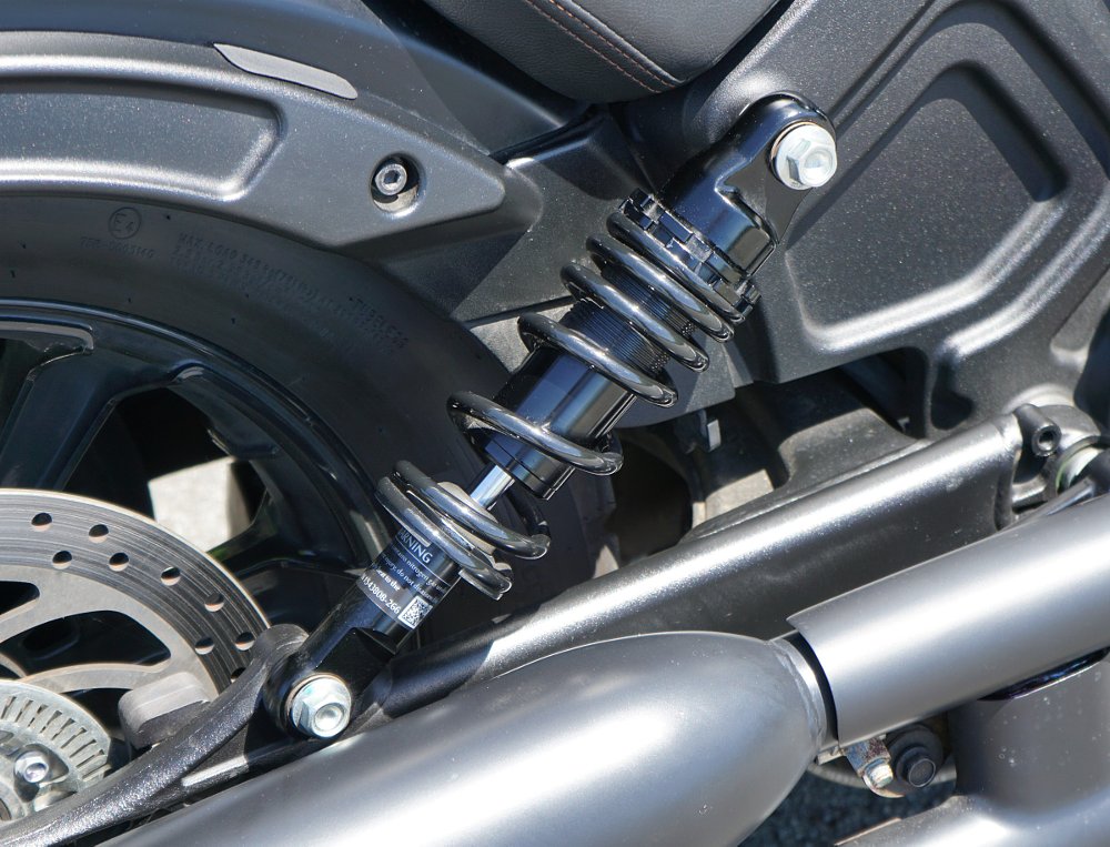 rear shocks on the Indian Scout Bobber