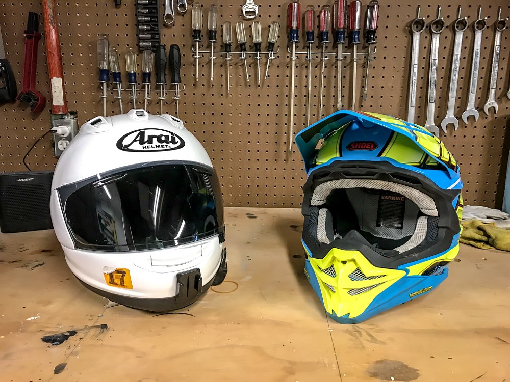 Spurgeon's Arai and Shoei Helmets