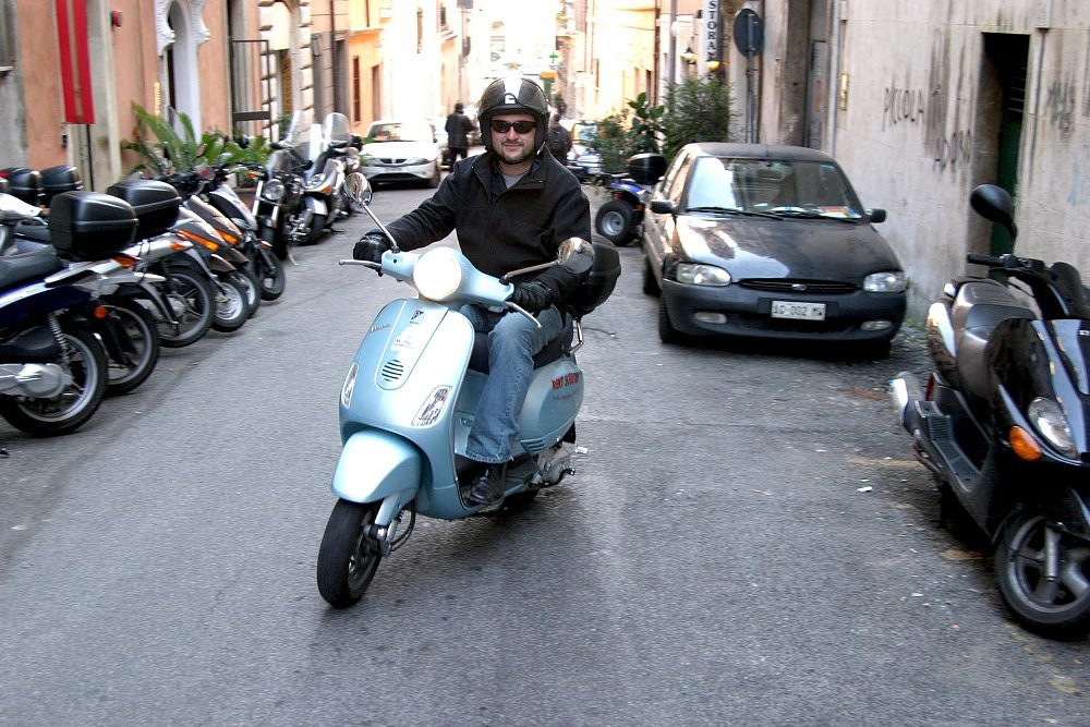 scooter rider in Europe