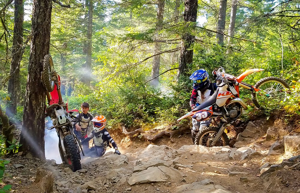 riding together as a family