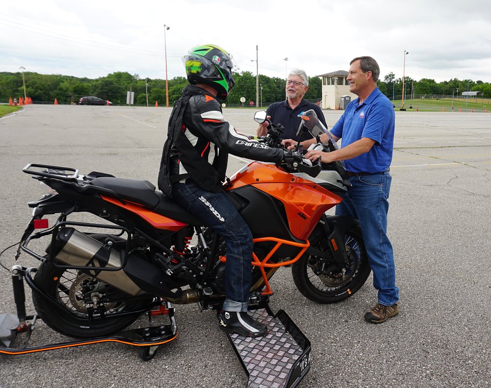 briefing on how to ride the SkidBike