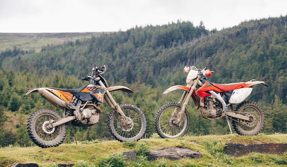 KTM 530 EXC and Honda CRF450X