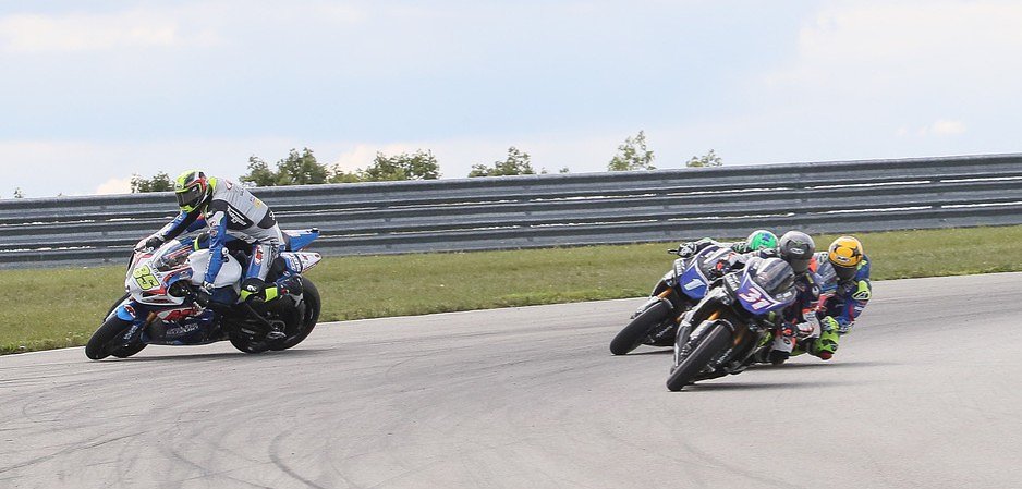 Jake Lewis and Josh Herrin collide on first lap