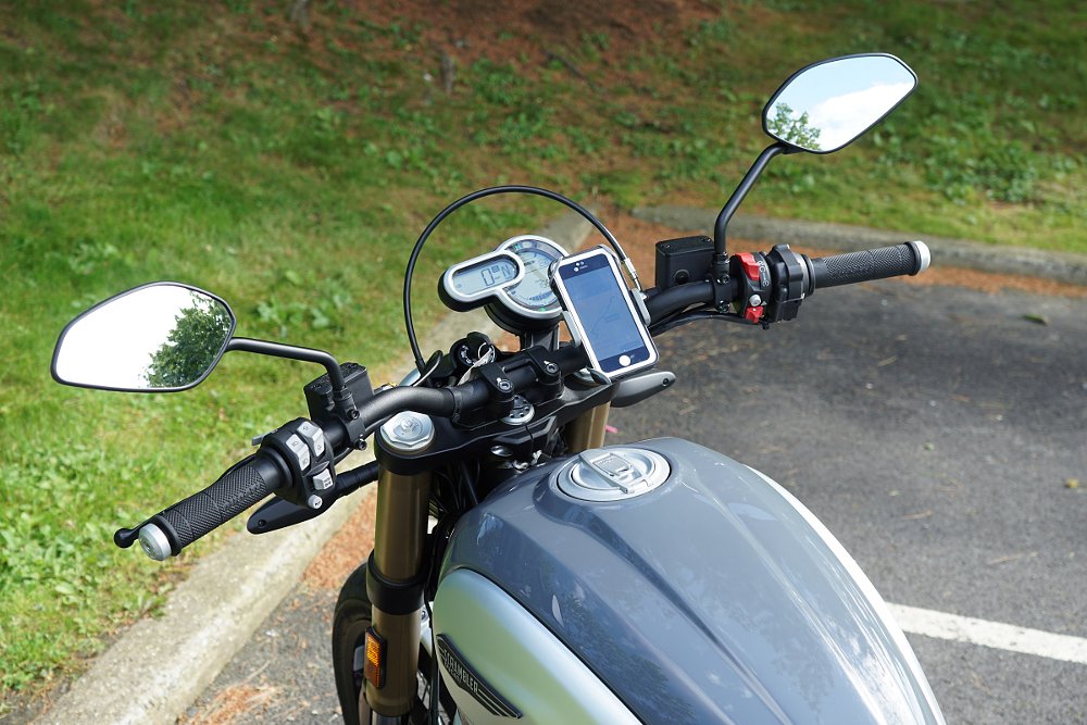 Navigation on a Ducati Scrambler 1100