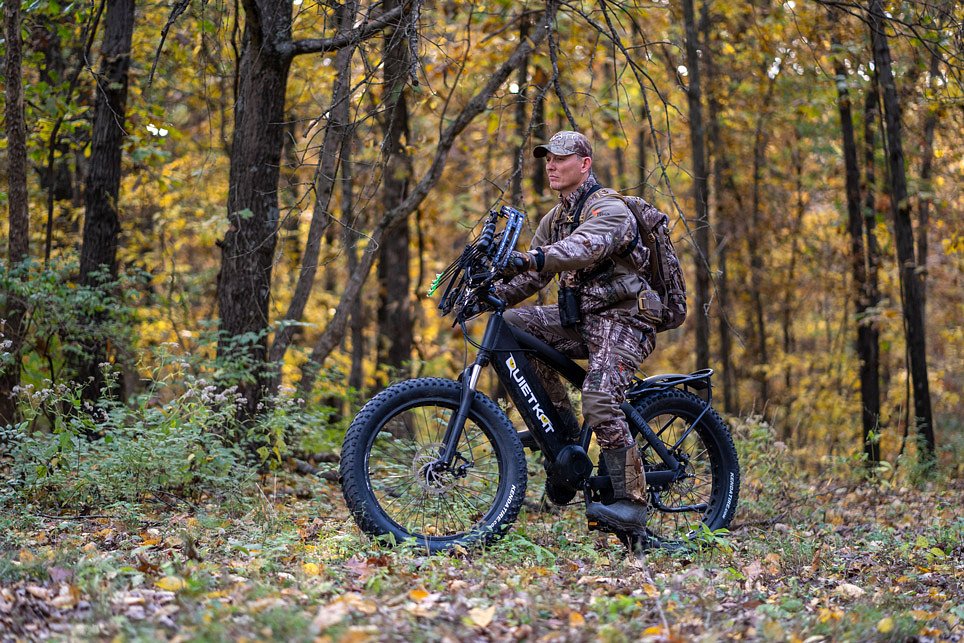 hunter on QuietKat electric bicycle