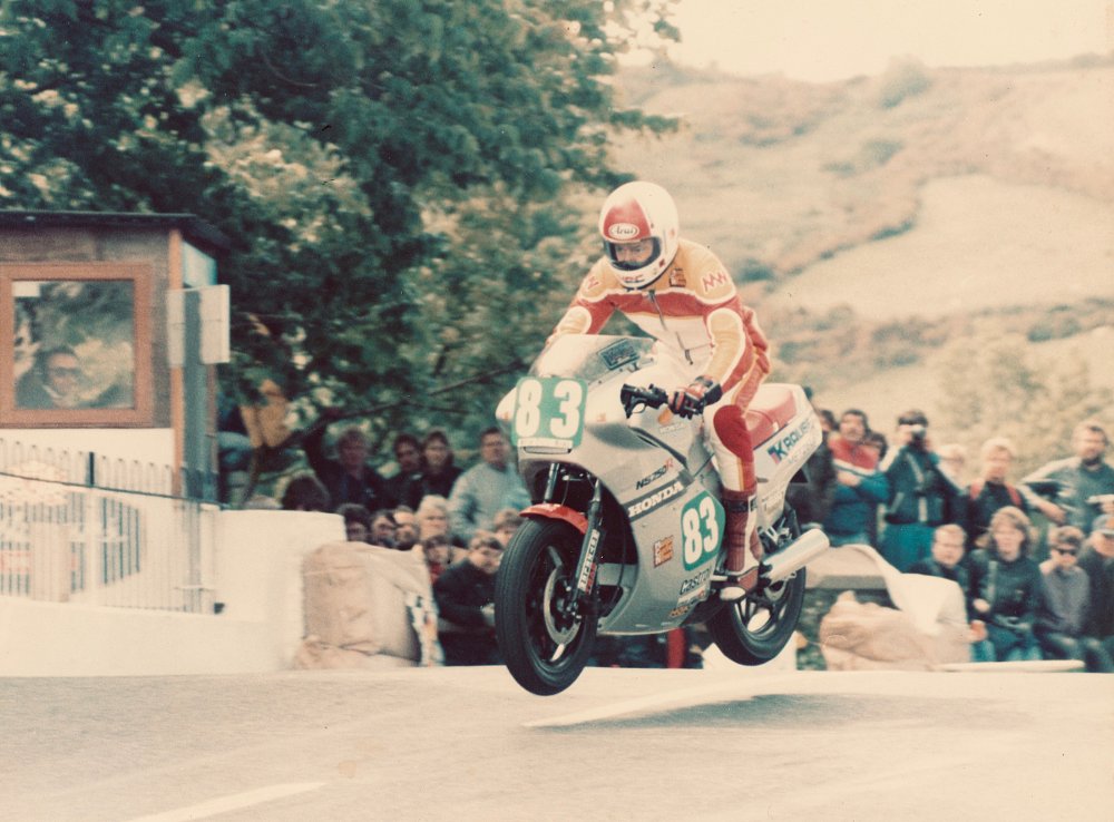 Mat Oxley racing in the Isle of Man TT