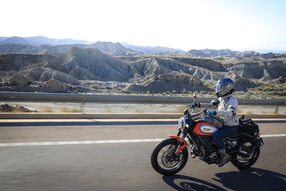 Ducati Scrambler Icon on the highway