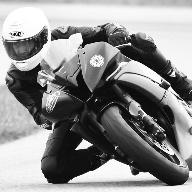 Dragging Knee at NC Bike