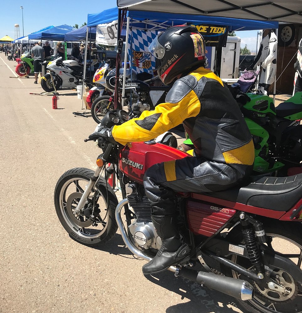 leaving the pits for first race