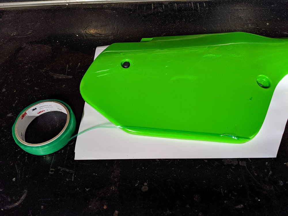 DIY motorcycle vinyl wrap