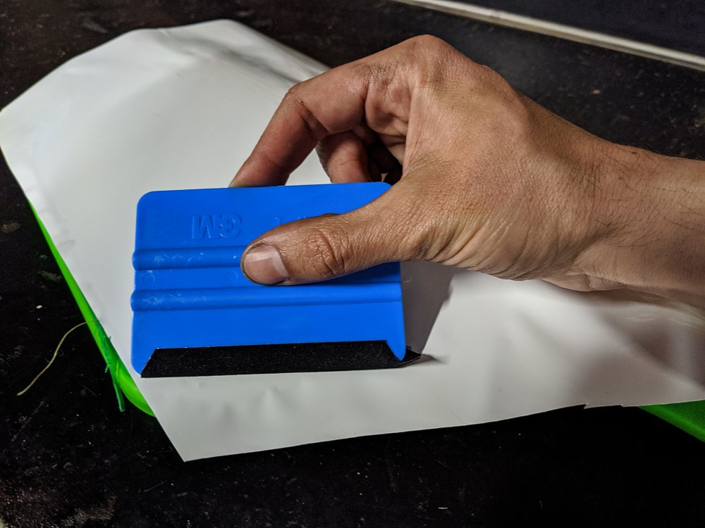 DIY motorcycle vinyl wrap