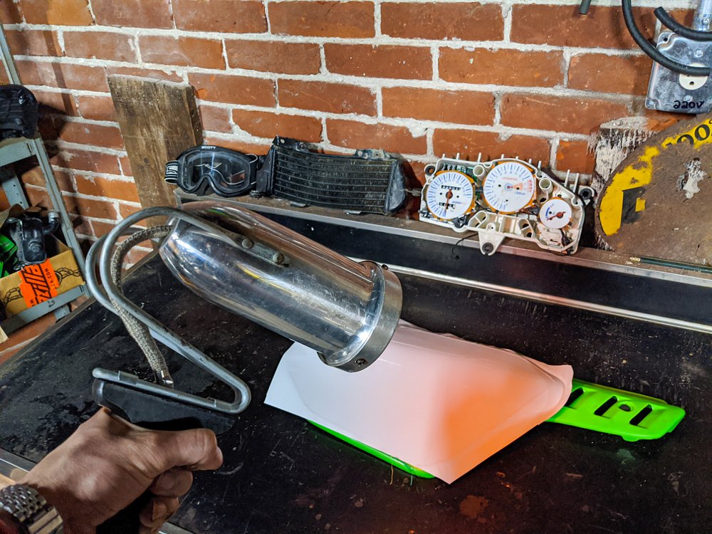 DIY motorcycle vinyl wrap