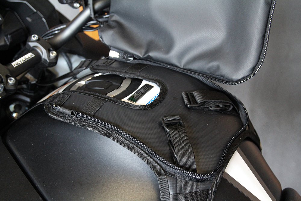 Refueling your tank is easy with the Giant Loop Strap Mounted Bags