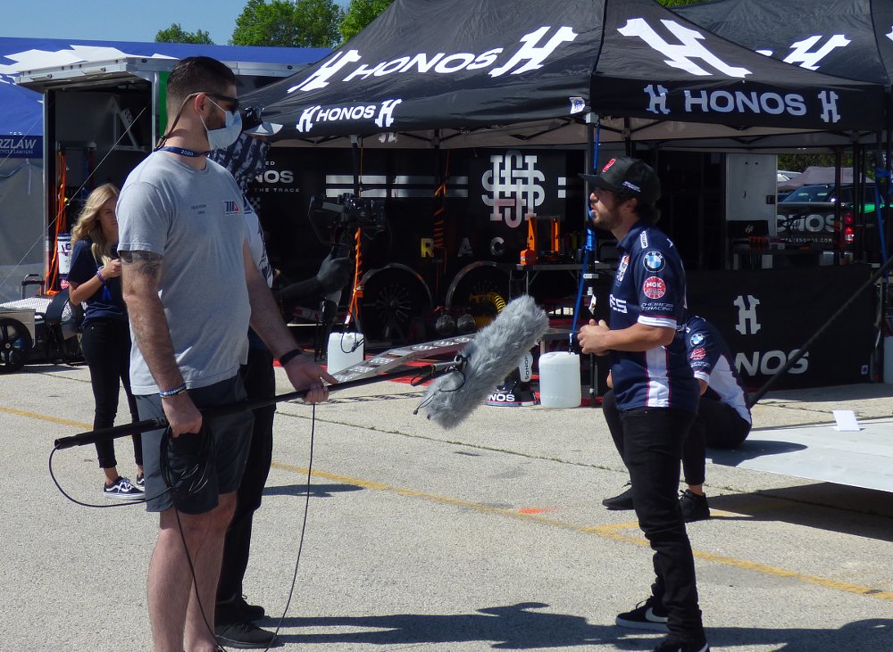 Josh Herrin being interviewed