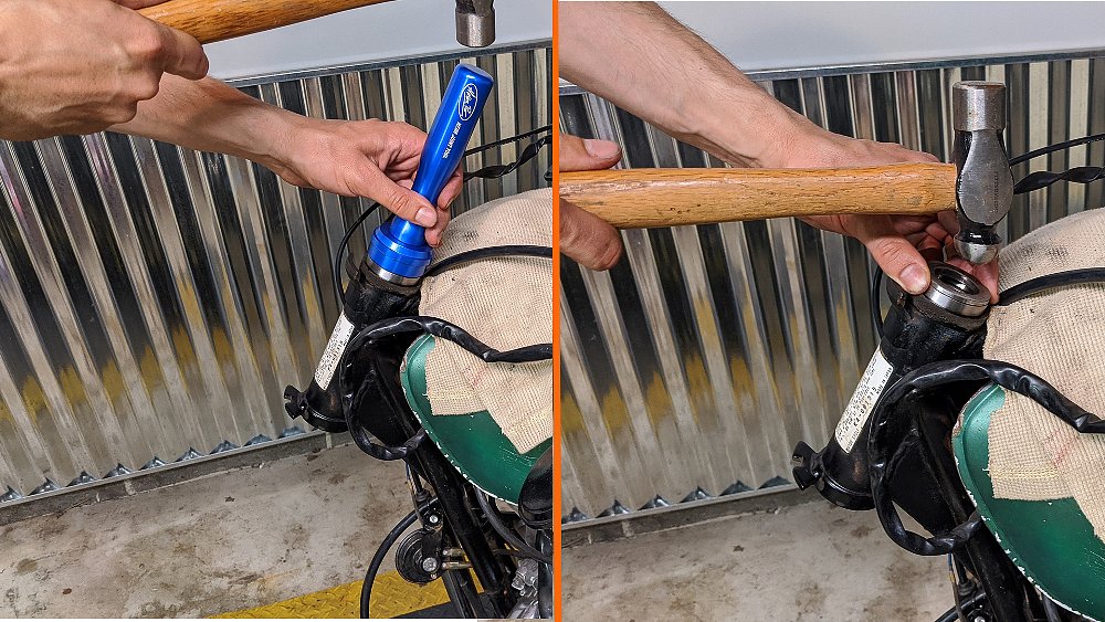 Steering head bearing tool