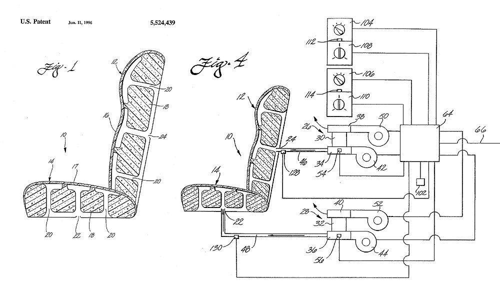 Cooled seat patent