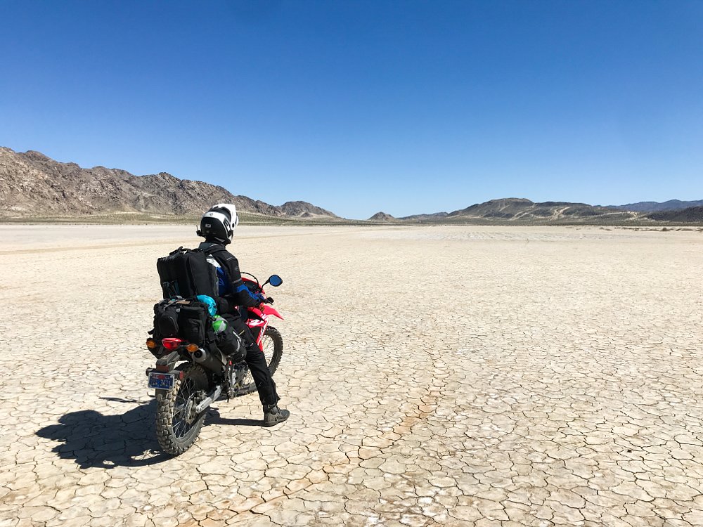 the cameraman on a Honda CRF250L