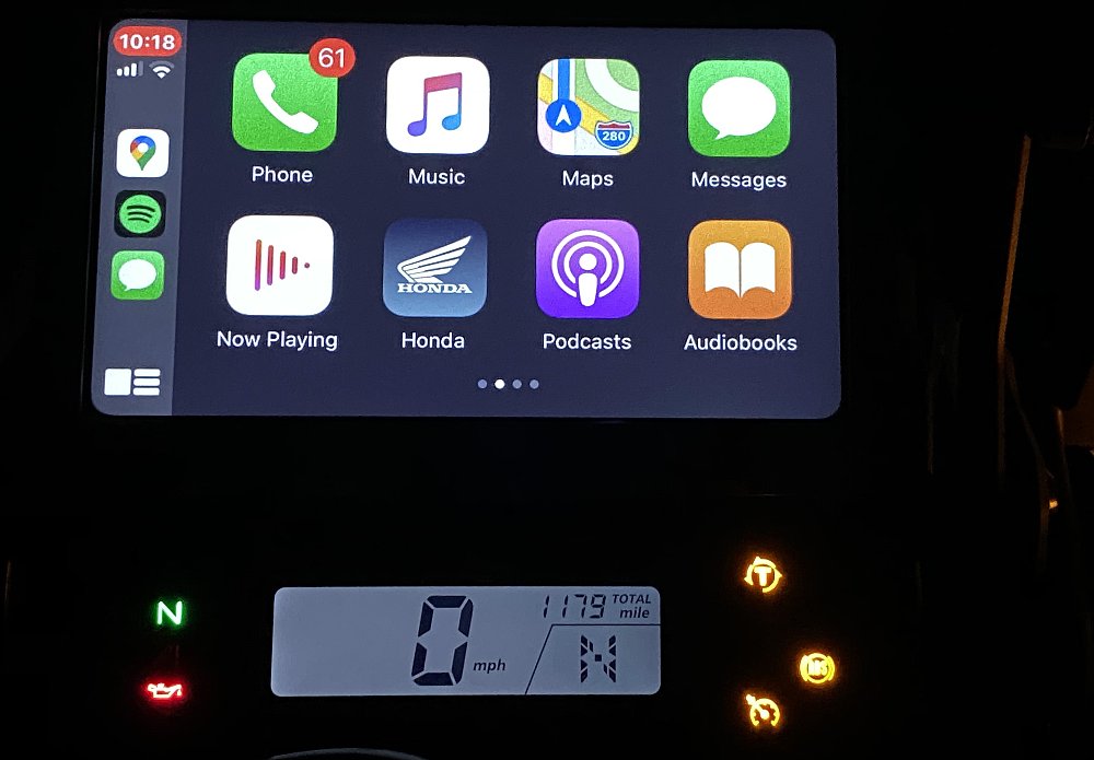 Honda Africa Twin Apple CarPlay screen