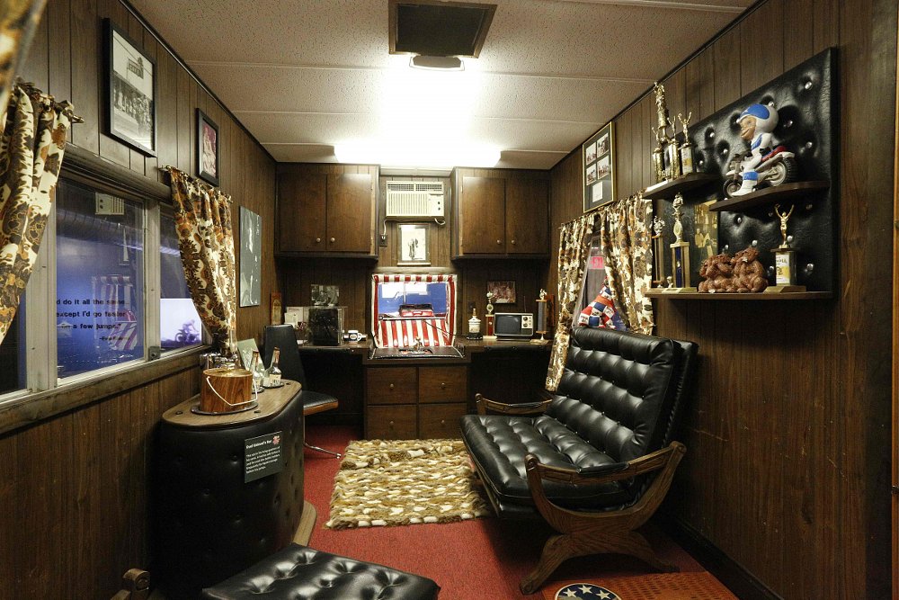 interior of Evel Knievel's custom Mack truck