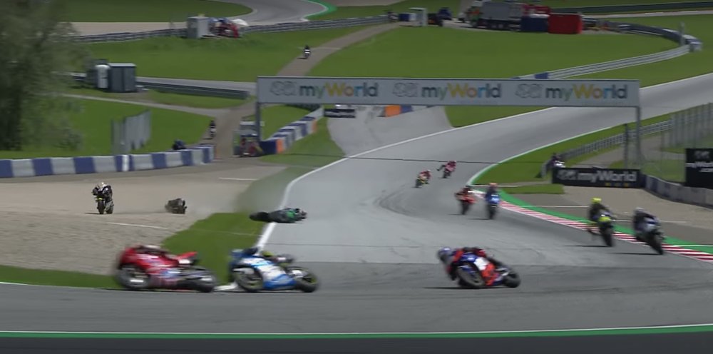 MotoGP crash in Austria 2020