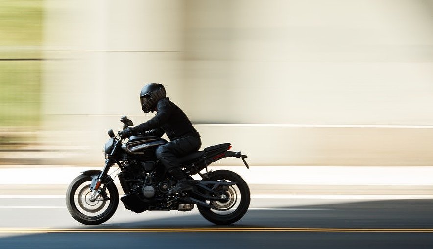 riding the Harley-Davidson Bronx motorcycle