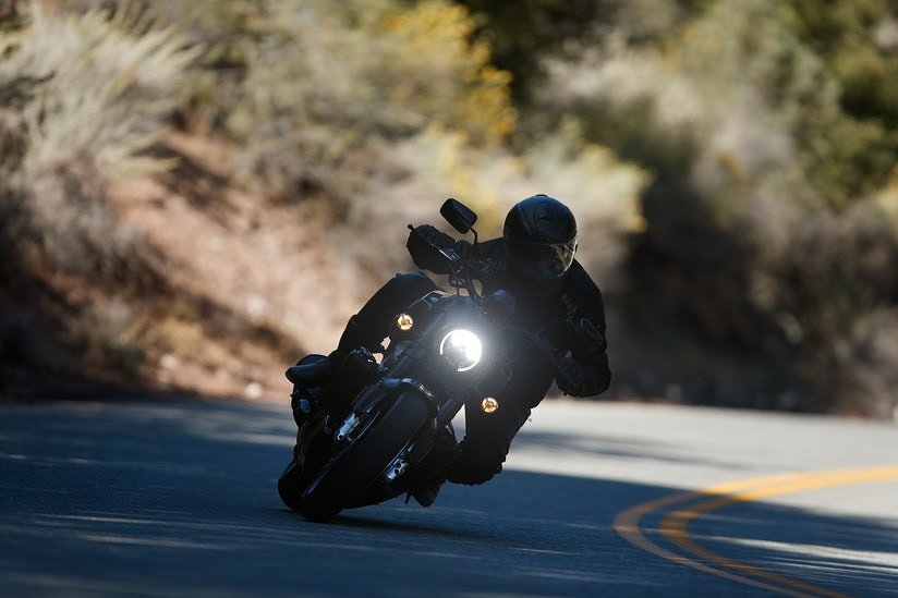 riding the Harley-Davidson Bronx motorcycle