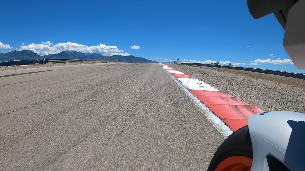onboard shot from the Yamaha MT-10 on the track