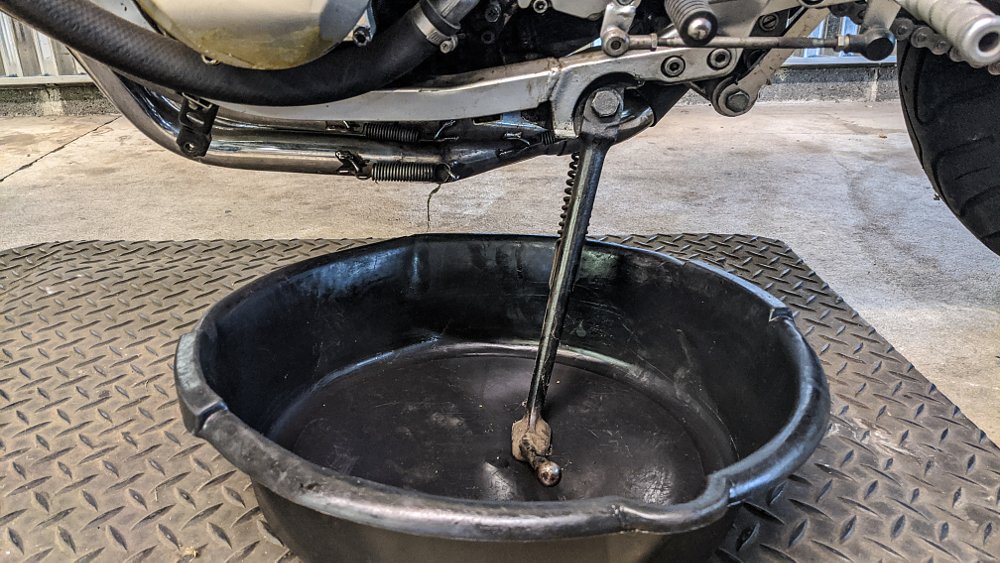 Motorcycle coolant drain