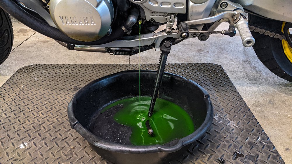Motorcycle coolant change