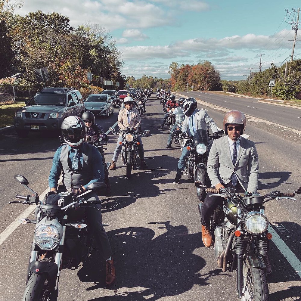 We got the whole crew in on this one. Ducati. Triumph Thruxton. Cafe Racer. DGR