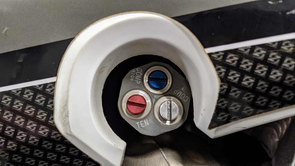 Rear shock clickers dirt bike