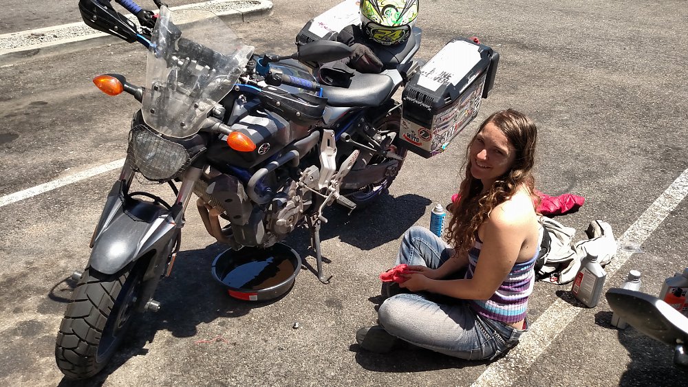 maintenance in a parking lot