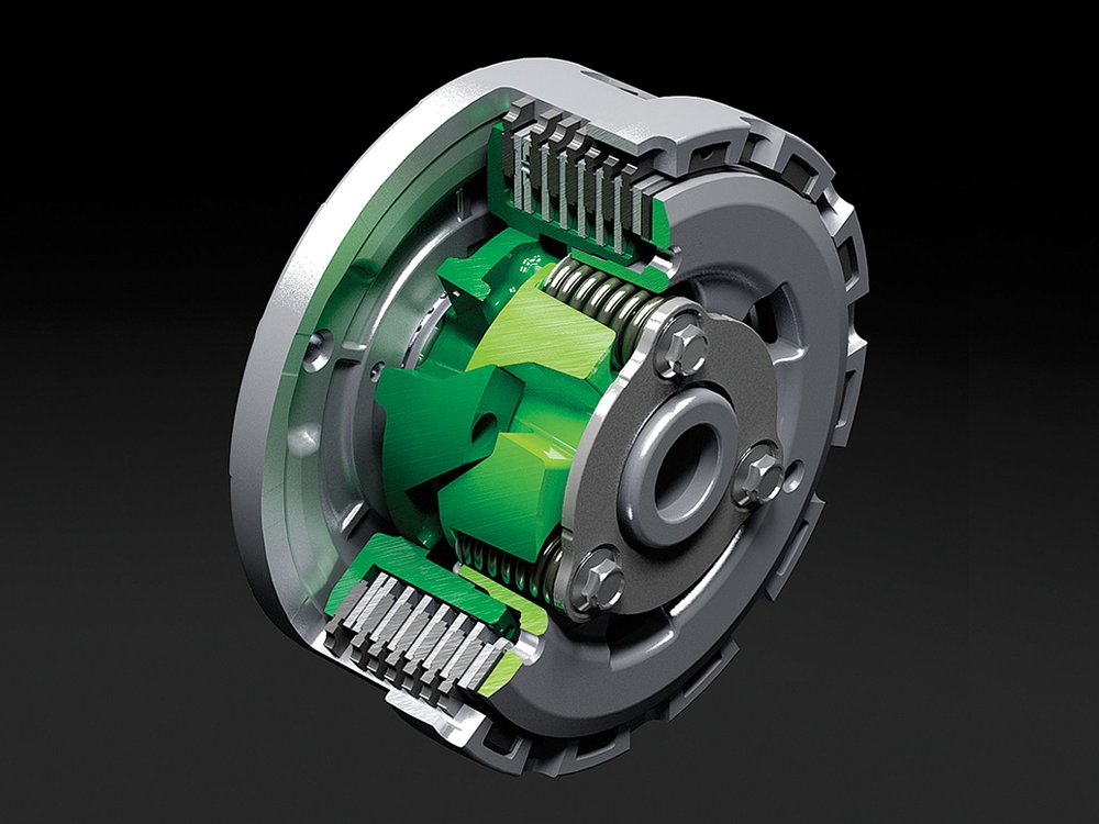 Kawasaki slip assist clutch illustration