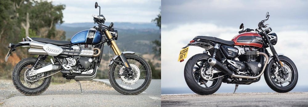 Triumph Scrambler 1200 and Speed Twin