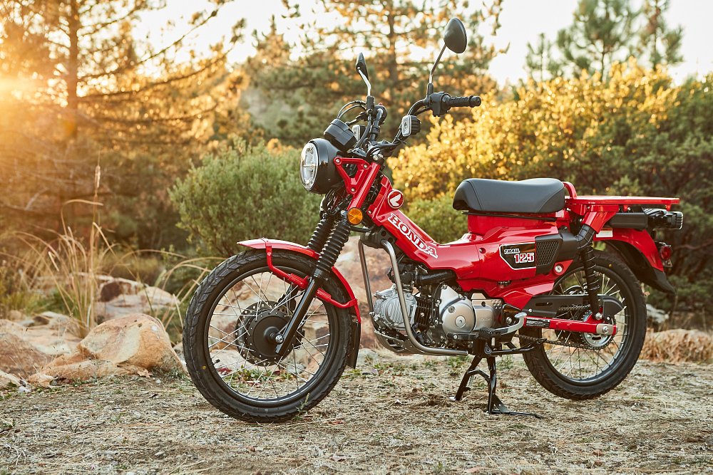 left side of 2021 Honda Trail 125