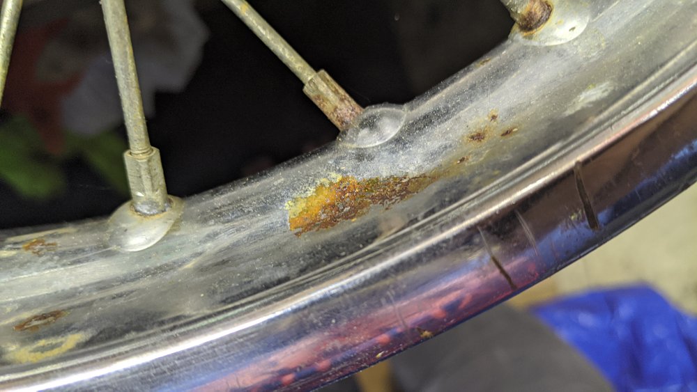 Cleaning motorcycle chrome