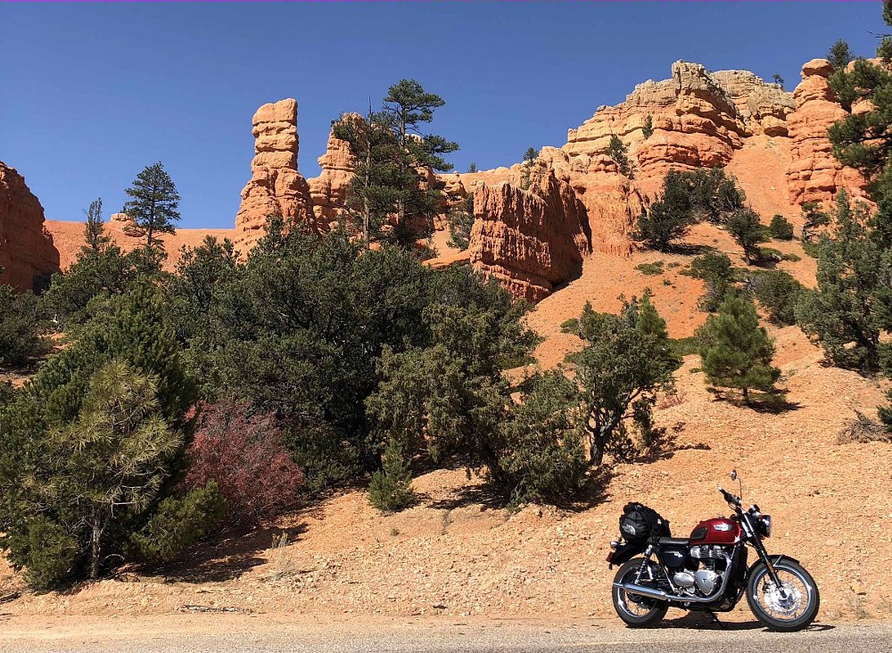 Bonneville in red rock country