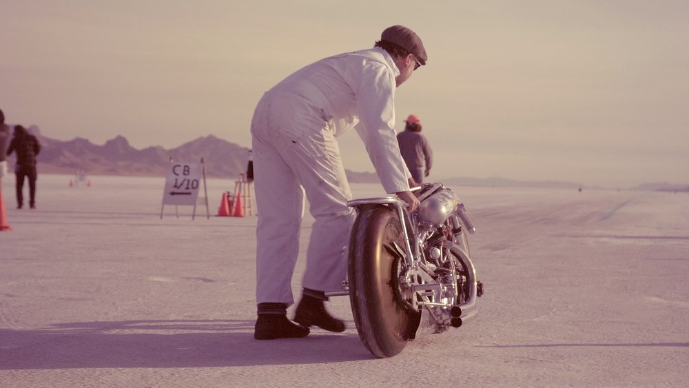 getting the Vincent special ready for a run